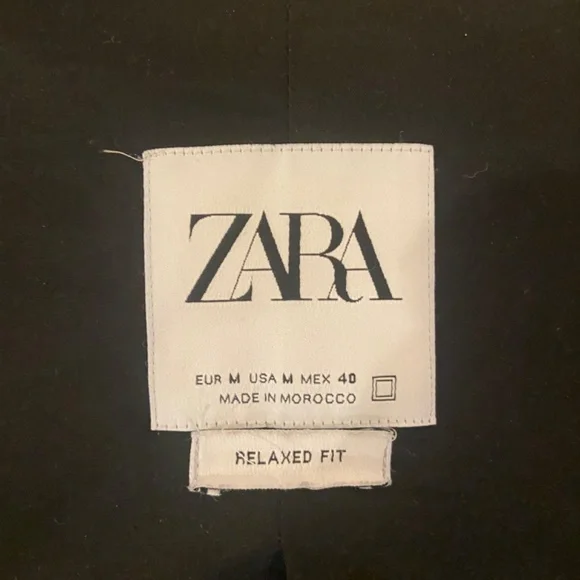 Plaid Zara Jacket, size medium, relaxed fit - Picture 3 of 4